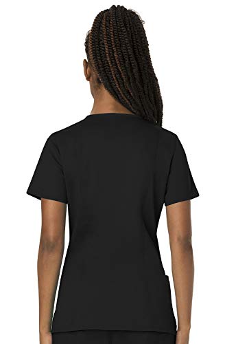 Cherokee Women's V-Neck Top, Black, XXXXX-Large