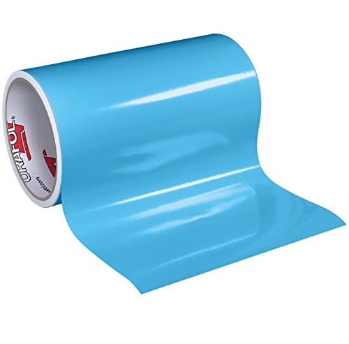 12" x 10 ft Roll of Glossy Oracal 651 Ice Blue Permanent Adhesive-Backed Vinyl for Craft Cutters, Punches and Vinyl Sign Cutters