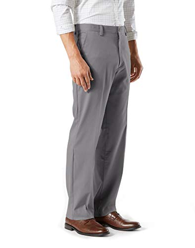 DOCKERS Men's Classic Fit Easy Khaki Pants (Regular and Big & Tall), Burma Grey (Stretch), 48W x 32L