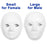 CALPALMY 14 Pack 2 Sizes Paper Mache Masks - Create Artistic Craft Projects from Wall Decorations to Theater and Halloween Costumes; Party, Masquerade Parties and Classroom Art White