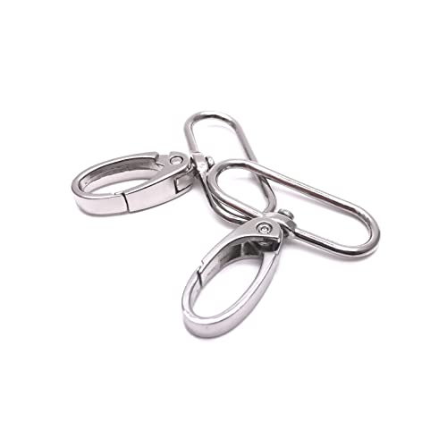 Goyunwell 1.5 inch Lobster Clasp Swivel Snap 1 1/2 inch Swivel Clasp Strap Clips Lobster Claw Lanyard Swivel Clasps Silver 38mm Extra Large Lobster Clasps Swivel Hooks for Purse(10pcs 1.5")