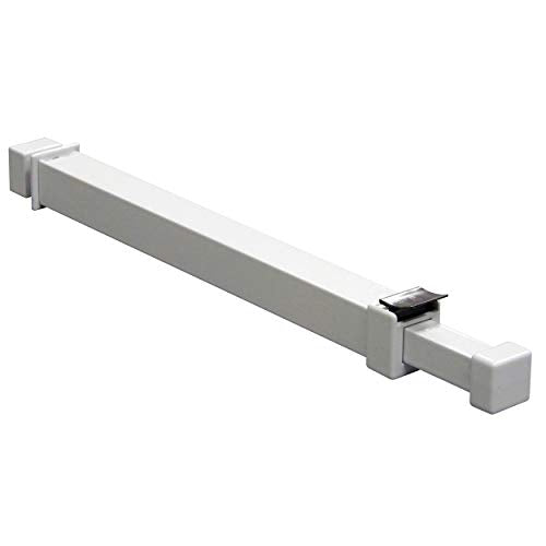 Ideal Security Window or Patio Door Security Bar with Child-Proof Lock, Extendable, White (15.7-26.75 Inches)