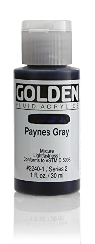 Golden Fluid Acrylic Paint 1 Ounce-Paynes Gray