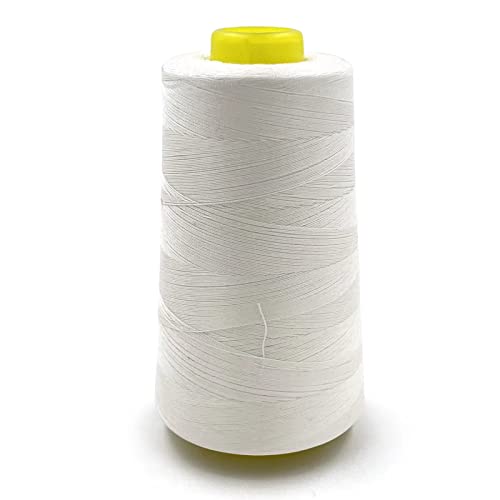 Tortoise 2,500 Yards All Purpose Nature Cotton Sewing Thread 50WT for Quilting Serger Color Raw White