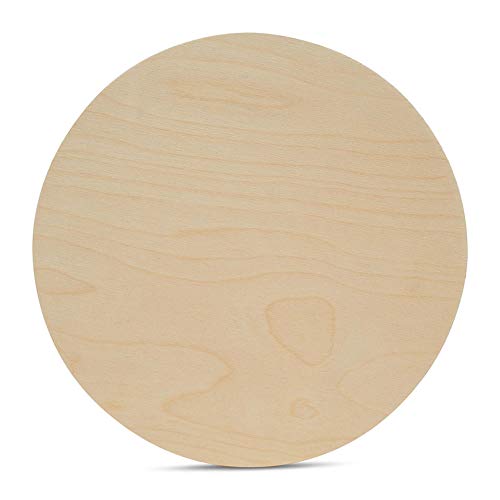 Wood Circles 20 inch, 1/4 Inch Thick, Birch Plywood Discs, Pack of 2 Unfinished Wood Circles for Crafts, Wood Rounds by Woodpeckers