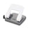 2 Hole Puncher,Round Hole Puncher Stationery 4x4 1/2-Inch,The Hole Spacing is 3",Squeeze 20 Sheets Capacity, Skid-Resistant Base,Manual Punching for Paper Chipboard,Thin Metal,Craft Paper - White