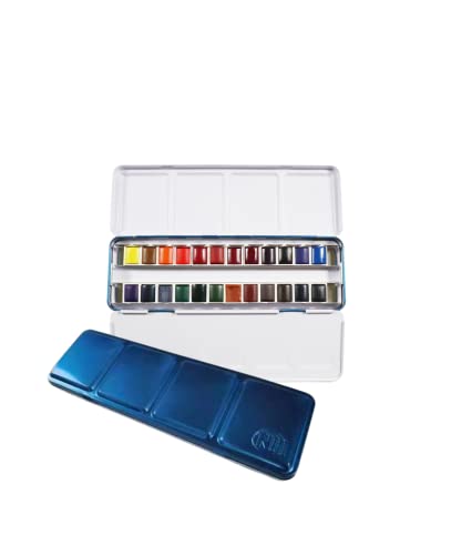 Yasutomo Niji Artist Watercolors Studio, Set of 24 Colors