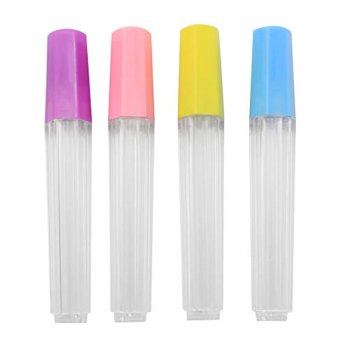 NX Garden 12pcs Transparent Plastic Embroidery Felting Sewing Needles Container Pin Needle Storage Tubes Bottle Holder Storage Case, 3pcs x 4Colors