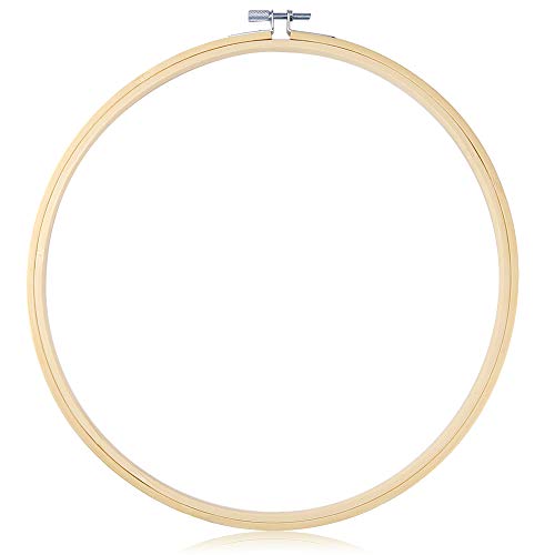 Caydo 12 Inch Embroidery Hoop Bamboo Circle Cross Stitch Hoop Ring for Art Craft Handy Sewing