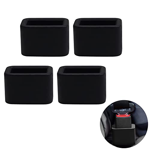 Morlike Silicone Belt Buckle Holder Booster (Black-4 Pack)