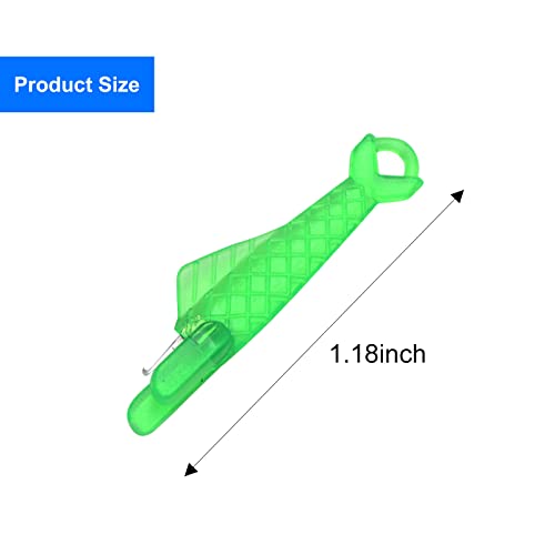 30Pcs Fish Type Sewing Needle Inserter, Quick Plastic Needle Threader for Sewing Machine with Case for DIY Sewing Craft, Loop Needle Threaders Tool (Green)