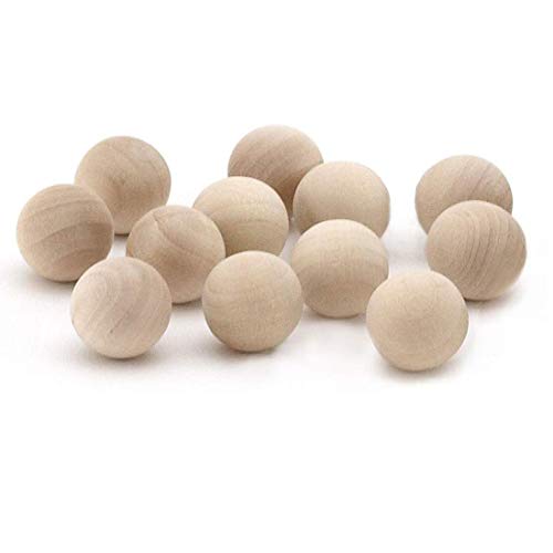 Hygloss Wood Craft Balls, 1-Inch, 12 Pc