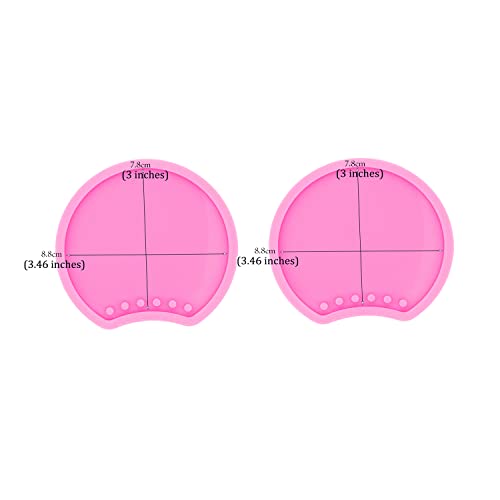 AMZTOART 2 Pcs Glossy Mouse Ear Shape Decorative Headband Silicone Molds DIY Craft Polymer Clay Mold Jewellery Resin Crafting, Cake Decoration Fondant Mould (DY0333+DY0333)