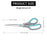 Asdirne 8.5" Scissors, Stainless Steel Blades, Soft Grip Handle, Suitable for Households,Offices and Schools, All Purpose, Blue/Grey