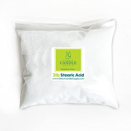 Direct Candle Supply - Stearic Acid for Candle Making/ Soap Making and Cosmetics - Vegetable Based (3 lb)
