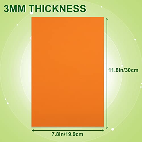 DAJAVE 50 Pack Orange EVA Foam Sheets, 3mm Thick, 8x12 Inch Crafts Foam Sheets, Foam Sheets for Cosplay, Costumes, Arts and Crafts Projects, Halloween