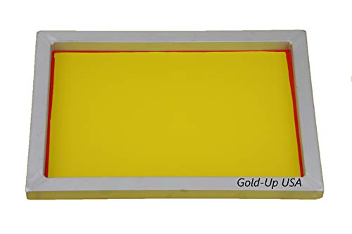 Aluminum Screen Printing Screens, Size 9 x 14 Inch Pre-stretched Silk Screen Frame (305 Yellow Mesh)