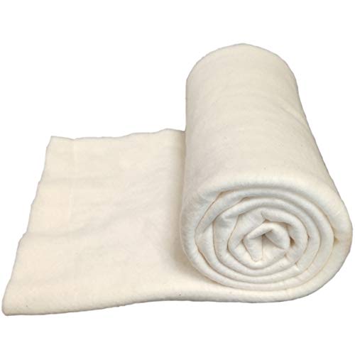 PLANTIONAL Natural Cotton Batting for Quilts: 71-Inch x 79-Inch Light Weight Purely Natural All Season Quilt Batting for Quilts, Craft and Wearable Arts