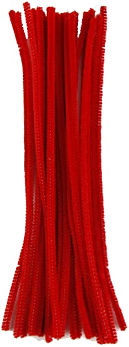 Touch of Nature 6mm x 12in Red Chenille Stem, 25pcs