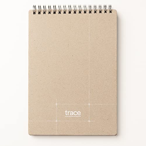 Trace Sketchbook (1 Pack) || 30X40 Design Workshop || Vellum Paper - Reticle Grid - Double-Ring - 75 Sheets [A5 (5.8" x 8.3")]