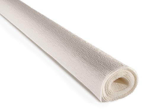 Crepe Paper Roll, Premium Italian 90 g Crepe Paper, White