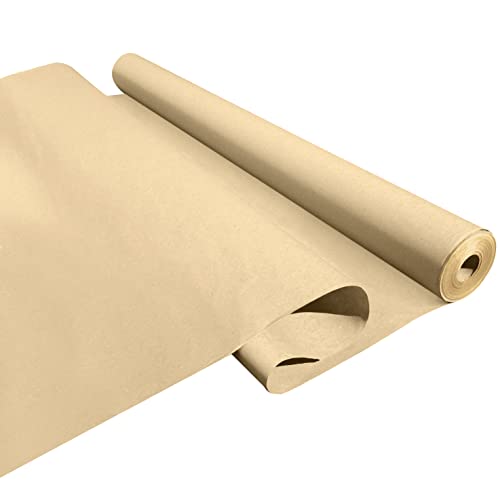 Made in USA Kraft Paper Jumbo Roll 30" x 1200" (100ft) Ideal for Gift Wrapping, Art, Craft, Postal, Packing, Shipping, Floor Protection, Dunnage, Parcel, Table Runner, 100% Recycled Material