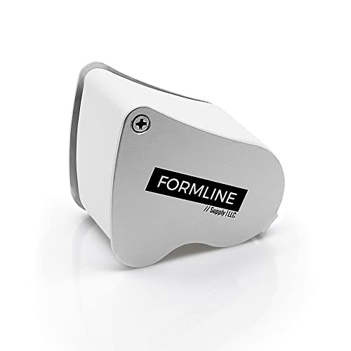 Formline LED Illuminated Jewelers Loupe / Trichome Scope (60x + 30x Lens) - Magnifier Made for Gardening, Jewelry, Antiques, Coins, Rocks, Stamps, Hobbies, Watches, Photos and Science (White/Silver)