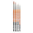 KINGART Radiant Taklon Brushes, Series 6000 Round, Set of 5,Brown