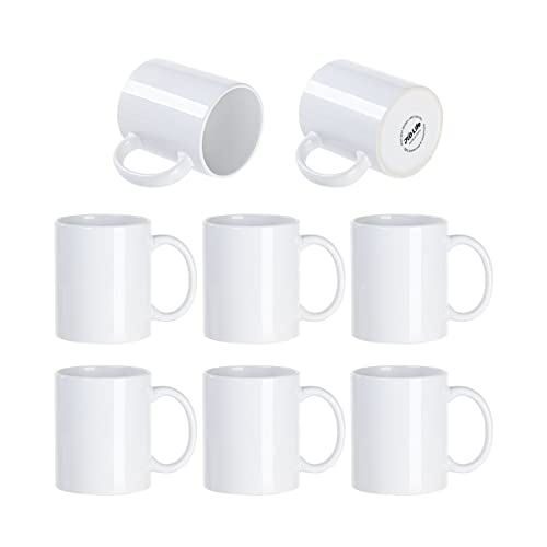 PYD Life Sublimation Mugs Blanks 11 OZ Coffee Mugs White Ceramic Photo Cups Bulk for Cricut Mug Press Print 8 Pack…