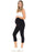 Leggings Depot Women's Maternity Leggings Over The Belly Pregnancy Casual Yoga Tights (Black-Capri, 2X Plus)