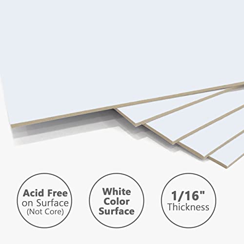 Somime 25 Pack Backing Boards Only - 5x7 Uncut White Mats Matboards, Acid Free Backerboards for Art Prints, Ideal for Photos/Pictures/Prints/Frames/Arts