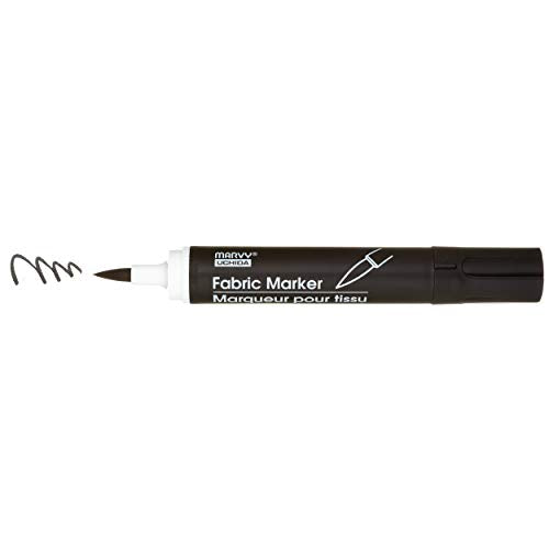 UCHIDA 722-C-1 Marvy Fabric Brush Point Marker, Black