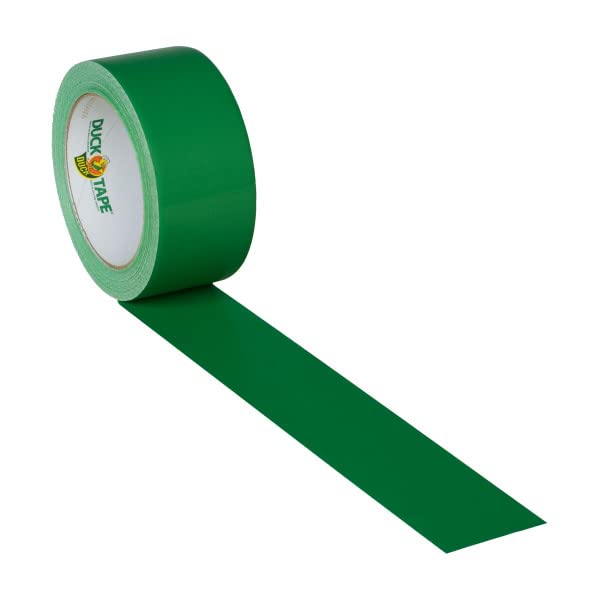 Duck Brand 1304968 Color Duct Tape, Green, 1.88 Inches x 20 Yards Each Roll, 3 Rolls