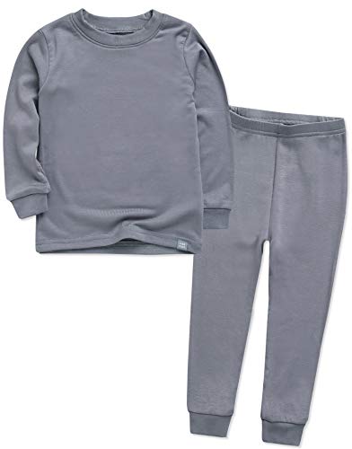VAENAIT BABY Kids Long Sleeve Modal Sleepwear Pajamas 2pcs Set Modal Grey M