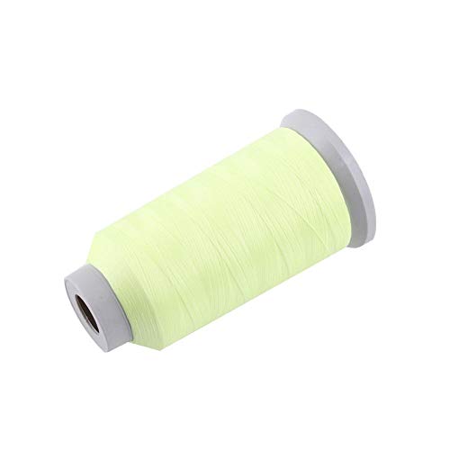 Embroidery Thread, Spools Polyester Glow in The Dark Embroidery Thread for Brother Babylock Janome Singer Pfaff Husqvaran Bernina Machines(Middle-Yellow 3000 Yards)