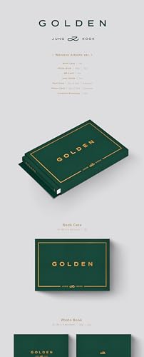 BTS Jungkook Golden 1st Solo Album Contents+Photobook+Photocard+Tracking Jung Kook (Weverse Albums Version)