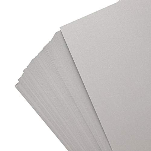 96 Pack Metallic Paper, Shimmer Silver Paper Double Sided for DIY Crafts, Paper Flowers, Origami, Perfect for Weddings Scrapbook, 8.5 x 11"
