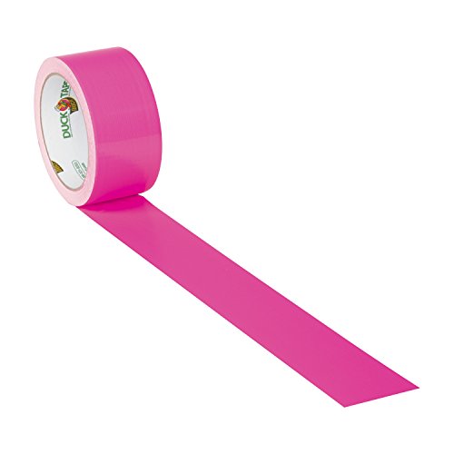 Duck Brand 1265016 Color Duct Tape, Neon Pink, 1.88 Inches x 15 Yards, Single Roll