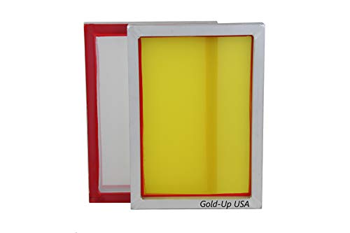 Aluminum Screen Printing Screens, Size 9 x 14 Inch Pre-stretched Silk Screen Frame (305 Yellow Mesh)