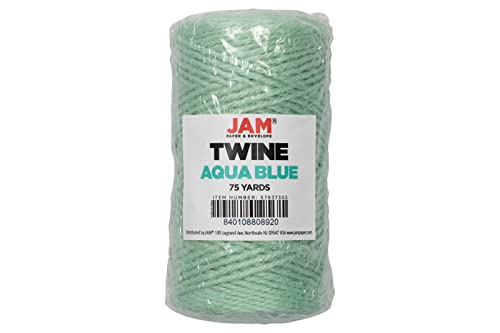 JAM PAPER Kraft Twine - 1/8 x 54 Yards - Aqua Blue - Sold Individually