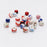 INSPIRELLE 180 Pieces Porcelain Beads Chinese Round Ceramic Beads 8mm for Handmade Jewelry Making Bracelets Necklace Making, Water-Ink