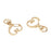 Coshar 50pcs Heart Shaped Swivel Buckles Spring Snap Clip Lobster Clasp Hook Keychain Jewelry Findings(KC Gold)