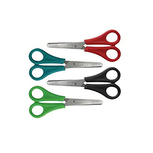 25 Pack of Scissors 5 Inch Blunt Tip Kids Safety, Bulk Pack of Scissors Perfect for School & Craft Projects (25 Pack)