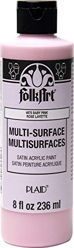 FolkArt Multi-Surface Acrylic Craft Paint, 8 oz, Baby Pink