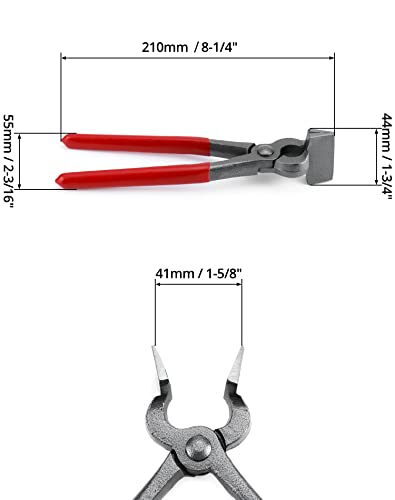 QWORK Flat Pliers Leather Press Pliers, Leather Edge Adjustment Flattening Pliers, DIY Leather Craft Tools for Bag Belt