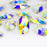 DONGZHOU 60PCS Crystal Glass Sew On Rhinestone AB Faceted Drop Shape Sew On Beads Crystal Sewing Foil Back Glass Rhinestone Crystal Gems Dress Accessories for Costume, Clothes, Garments, DIY Crafts