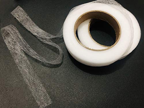 2pcs Hem Iron-On Adhesive Tape Fabric Fusing Tape Each 27 Yards Length, 0.59inch/1.5cm Width