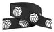 Volleyball Ribbon for Crafts - Q-YO 3/8"-1.5" Volleyball/Softball/Soccer Grosgrain Ribbon for Cheer Bows, Team Uniform, Sewing and More (5yd 7/8" Volleyball-Black)