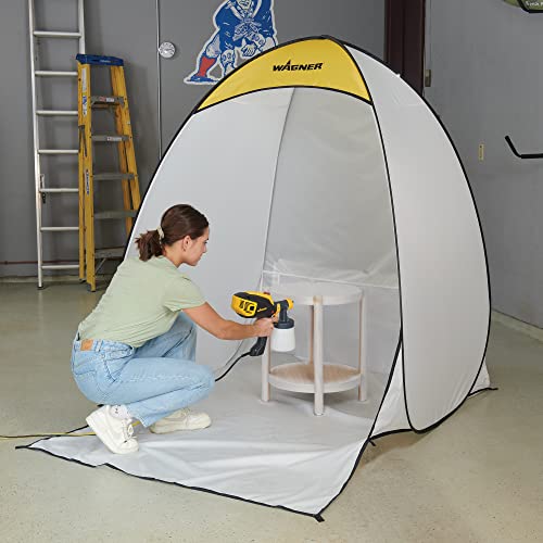 Wagner Spraytech C900139.M HomeRight Medium Spray Shelter Portable Paint Booth for DIY Spray Painting, Hobby Paint Booth Tool Painting Station, Spray Paint Tent , White