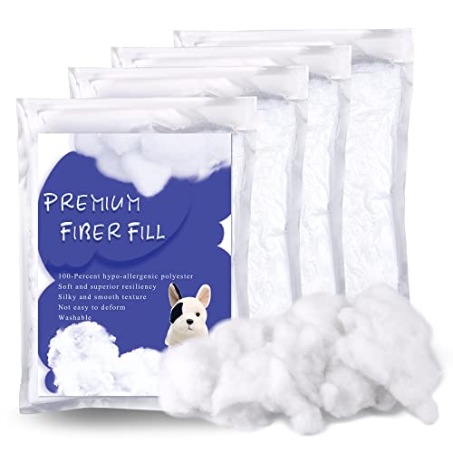 BUTUZE Polyester Fiber, High Resilience Fill Fiber, Premium Fiber Fill, Stuffing for Small Dolls Part Pillow Comforter DIY Pets Bed, 600g/21.1oz Recyclable
